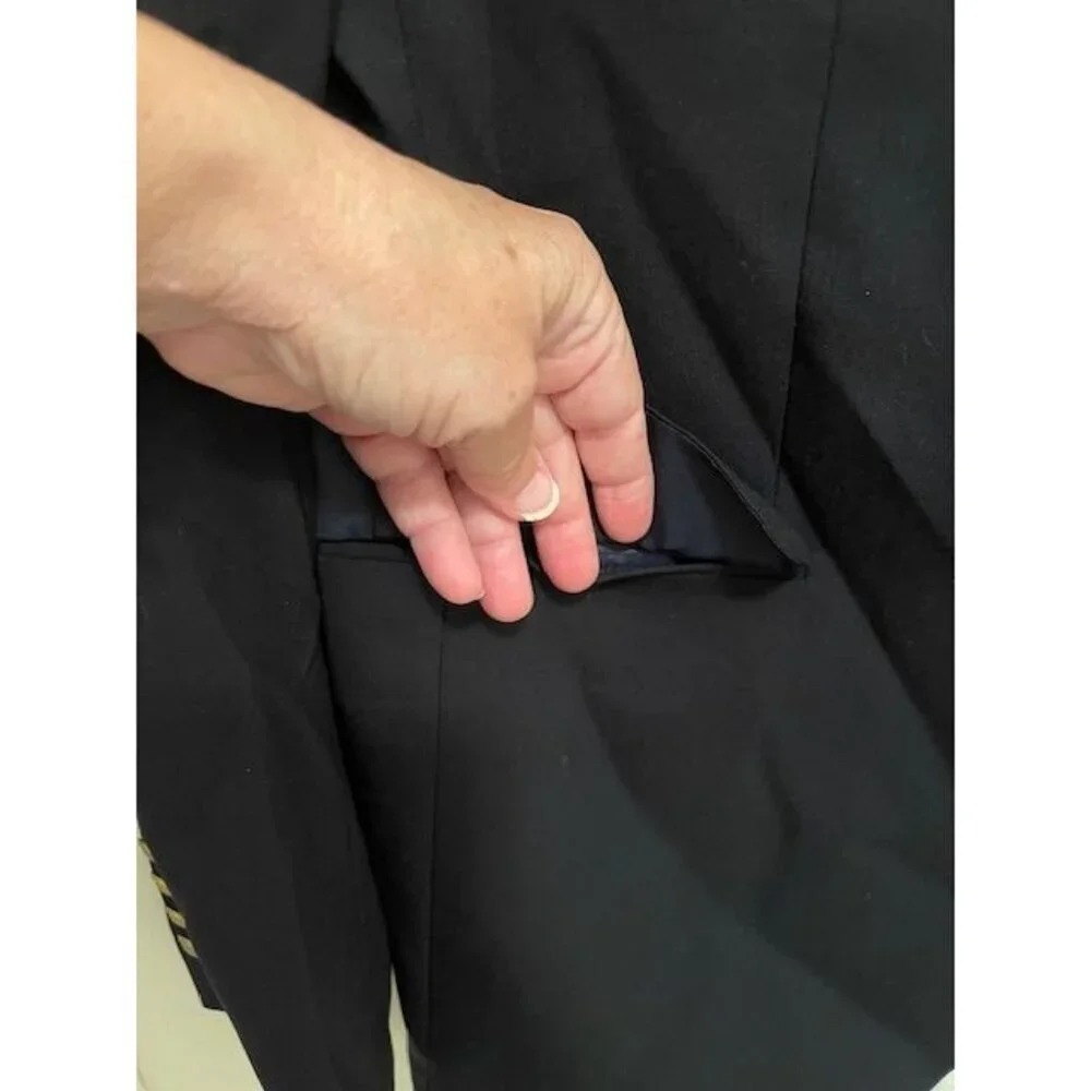 Jos A. Bank Executive Blazer Traditional Fit Men's‎ 42L Black 100% Wool